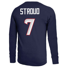 Houston Texans C.J. Stroud Majestic Threads Name & Number Non-Distressed Long Sleeve T-Shirt