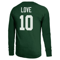 Green Bay Packers Jordan Love Majestic Threads Name & Number Long Sleeve T-Shirt