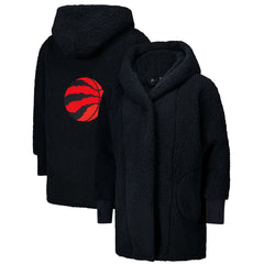 The Best Lounger in the World By Jill Martin Toronto Raptors Unisex Black Oversized Open-Front Hoodie Sweater sale Online