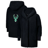 The Best Lounger in the World By Jill Martin Milwaukee Bucks Unisex Black Oversized Open-Front Hoodie Sweater cheap Online