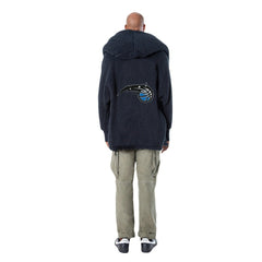 The Best Lounger in the World By Jill Martin Orlando Magic Unisex Black Oversized Open-Front Hoodie Sweater sale On Sale