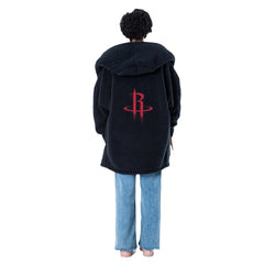 The Best Lounger in the World By Jill Martin Houston Rockets Unisex Black Oversized Open-Front Hoodie Sweater online For Sale