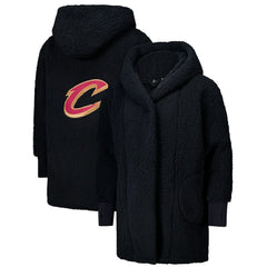 The Best Lounger in the World By Jill Martin Cleveland Cavaliers Unisex Black Oversized Open-Front Hoodie Sweater shop Outlet