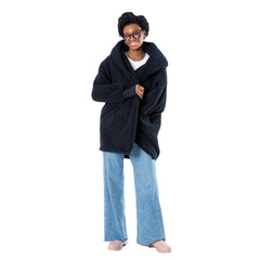 The Best Lounger in the World By Jill Martin Cleveland Cavaliers Unisex Black Oversized Open-Front Hoodie Sweater shop Outlet