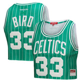 Larry Bird Boston Celtics x DANNIJO Women's Fashion Cropped Basketball Jersey Discount