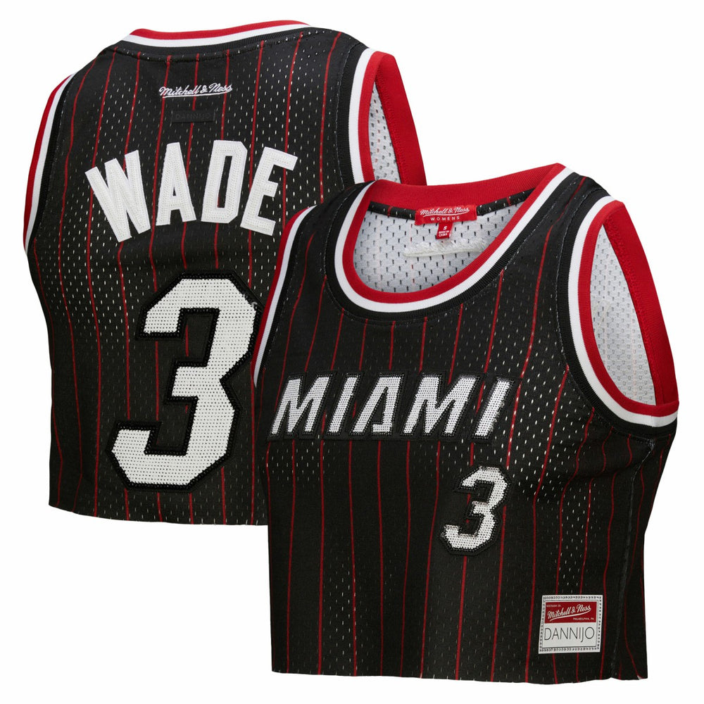 Dwyane Wade Miami Heat x DANNIJO Women's Fashion Cropped Basketball Jersey New