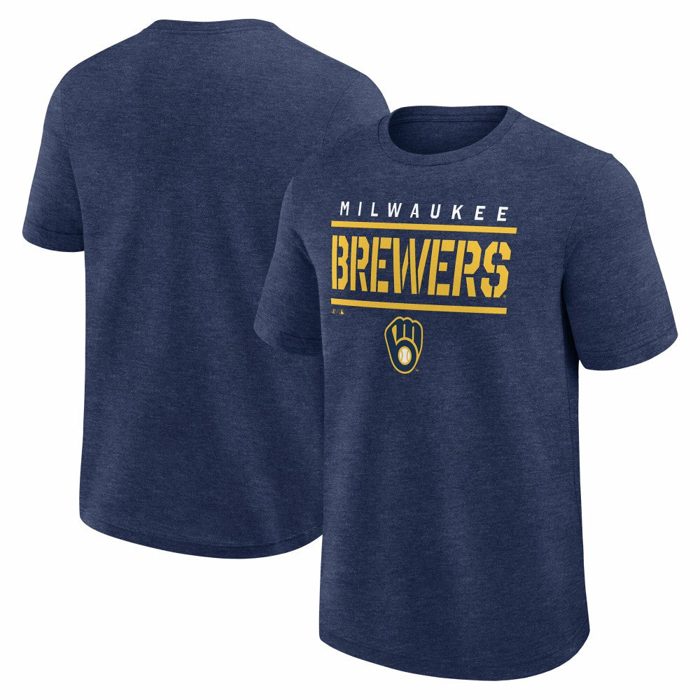 Milwaukee Brewers Logo Athletic Top Notch T-Shirt | MLB US