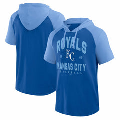 Kansas City Royals Logo Athletic Prime Raglan Short Sleeve Hoodie T-Shirt | MLB Near me