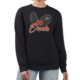 Anaheim Ducks G-III 4Her by Carl Banks Women's Animal Print Heart Fleece Pullover Sweatshirt On Sale