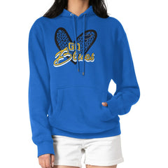 St. Louis Blues G-III 4Her by Carl Banks Women's Animal Print Heart Fleece Pullover Hoodie Sale