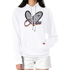 Edmonton Oilers G-III 4Her by Carl Banks Women's Animal Print Heart Fleece Pullover Hoodie On Sale