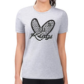 Los Angeles Kings G-III 4Her by Carl Banks Women's Super-Slim Fit Lightweight Animal Print Heart T-Shirt For Sale