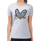 Buffalo Sabres G-III 4Her by Carl Banks Women's Super-Slim Fit Lightweight Animal Print Heart T-Shirt Outlet
