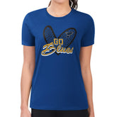 St. Louis Blues G-III 4Her by Carl Banks Women's Super-Slim Fit Lightweight Animal Print Heart T-Shirt For Sale