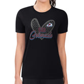 Colorado Avalanche G-III 4Her by Carl Banks Women's Super-Slim Fit Lightweight Animal Print Heart T-Shirt On Sale