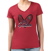 Florida Panthers G-III 4Her by Carl Banks Women's Super-Slim Fit Lightweight Animal Print Heart V-Neck T-Shirt For Sale