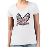 Carolina Hurricanes G-III 4Her by Carl Banks Women's Super-Slim Fit Lightweight Animal Print Heart V-Neck T-Shirt For Sale