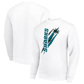 San Jose Sharks Starter Color Scratch Pullover Sweatshirt Online
