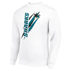 San Jose Sharks Starter Color Scratch Pullover Sweatshirt Online