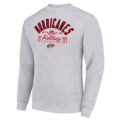 Carolina Hurricanes Starter Stick And Puck Logo Fleece Pullover Sweatshirt Online
