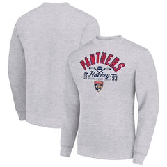 Florida Panthers Starter Stick And Puck Logo Fleece Pullover Sweatshirt On Sale