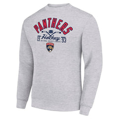 Florida Panthers Starter Stick And Puck Logo Fleece Pullover Sweatshirt On Sale