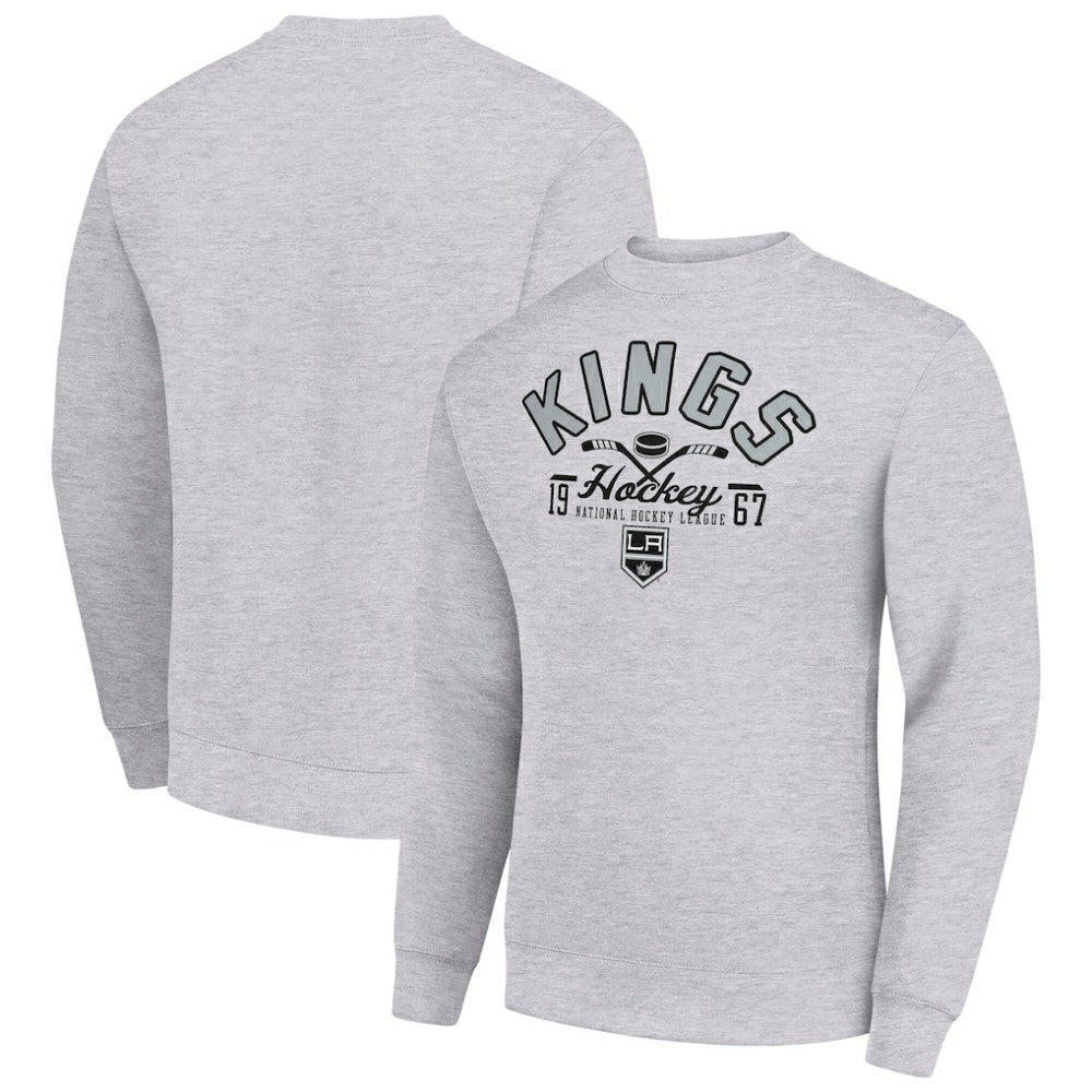 Los Angeles Kings Starter Stick And Puck Logo Fleece Pullover Sweatshirt Outlet