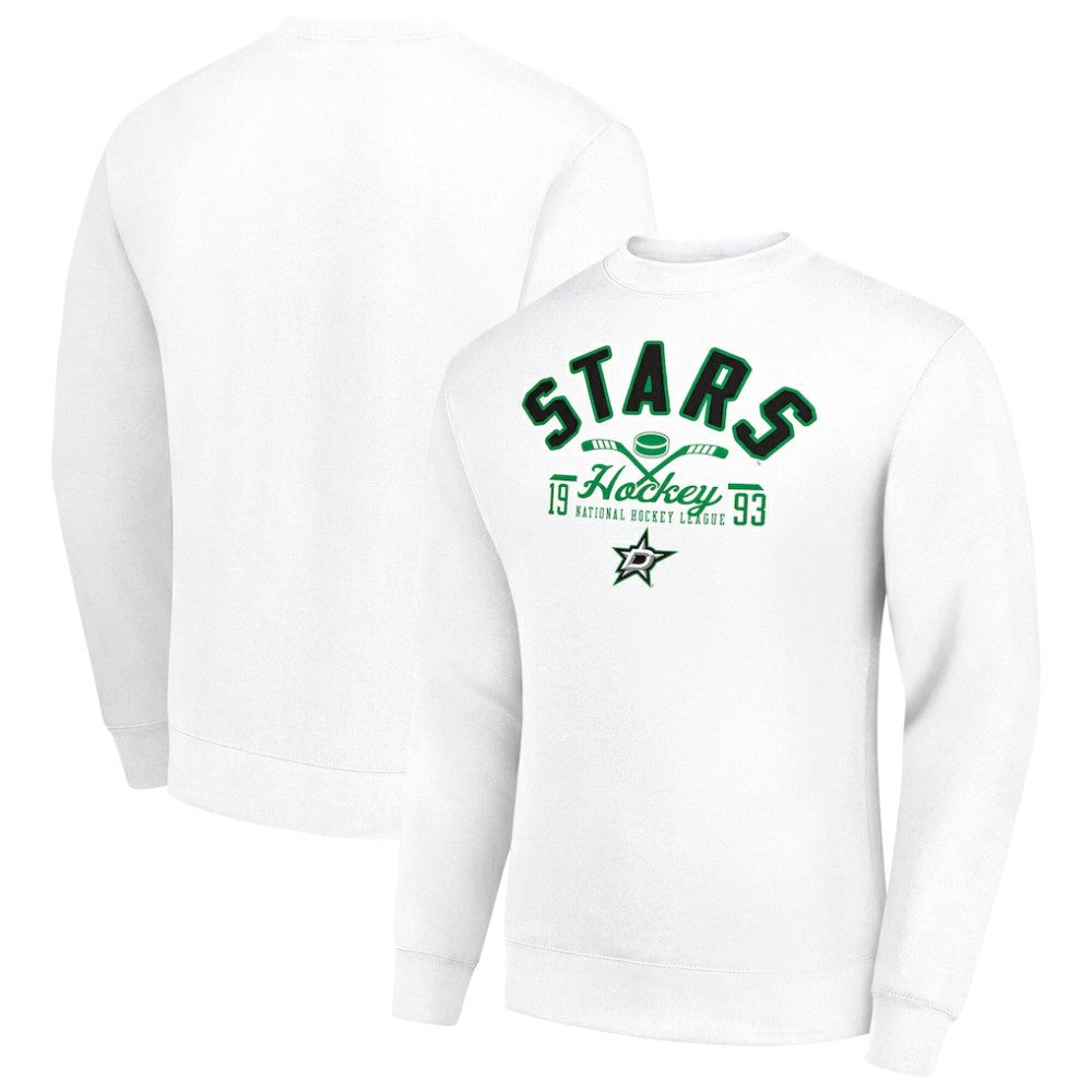 Dallas Stars Starter Stick And Puck Logo Fleece Pullover Sweatshirt Outlet