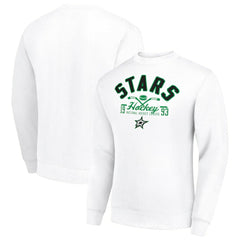 Dallas Stars Starter Stick And Puck Logo Fleece Pullover Sweatshirt Outlet