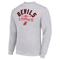 New Jersey Devils Starter Stick And Puck Logo Fleece Pullover Sweatshirt Online