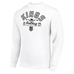 Los Angeles Kings Starter Stick And Puck Logo Fleece Pullover Sweatshirt On Sale