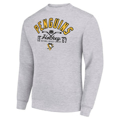 Pittsburgh Penguins Starter Stick And Puck Logo Fleece Pullover Sweatshirt Discount