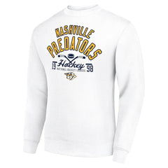 Nashville Predators Starter Stick And Puck Logo Fleece Pullover Sweatshirt For Sale