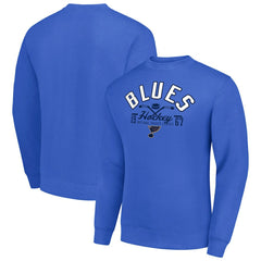 St. Louis Blues Starter Stick And Puck Logo Fleece Pullover Sweatshirt For Sale