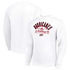 Carolina Hurricanes Starter Stick And Puck Logo Fleece Pullover Sweatshirt For Sale