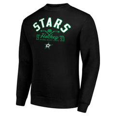 Dallas Stars Starter Stick And Puck Logo Fleece Pullover Sweatshirt On Sale