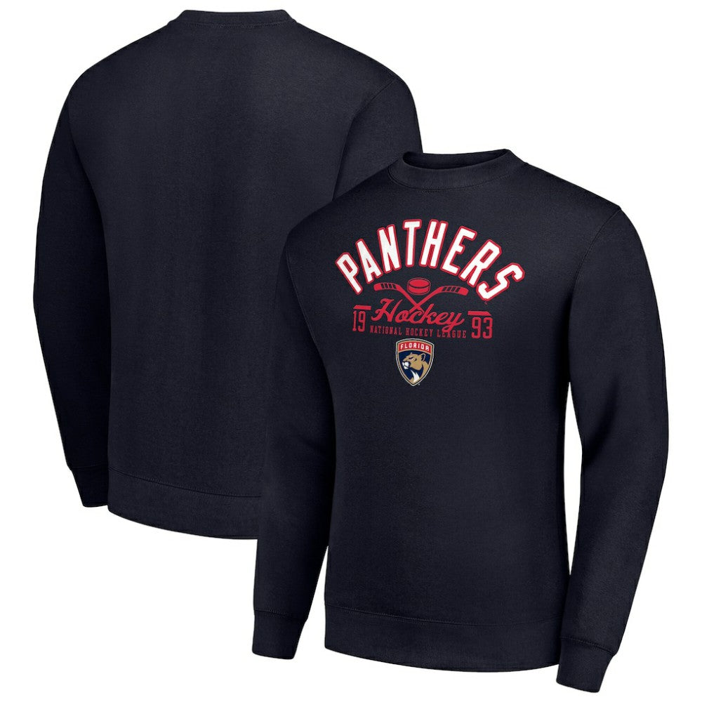 Florida Panthers Starter Stick And Puck Logo Fleece Pullover Sweatshirt For Sale