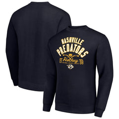Nashville Predators Starter Stick And Puck Logo Fleece Pullover Sweatshirt Outlet