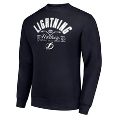 Tampa Bay Lightning Starter Stick And Puck Logo Fleece Pullover Sweatshirt Sale