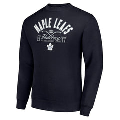 Toronto Maple Leafs Starter Stick And Puck Logo Fleece Pullover Sweatshirt For Sale