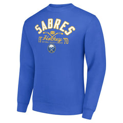 Buffalo Sabres Starter Stick And Puck Logo Fleece Pullover Sweatshirt Online