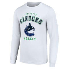 Vancouver Canucks Starter Logo Long Sleeve T-Shirt Discount