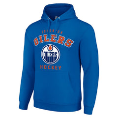 Edmonton Oilers Starter Logo Pullover Hoodie On Sale