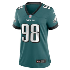 Jalen Carter Philadelphia Eagles Women's Team Game Jersey - Midnight Green