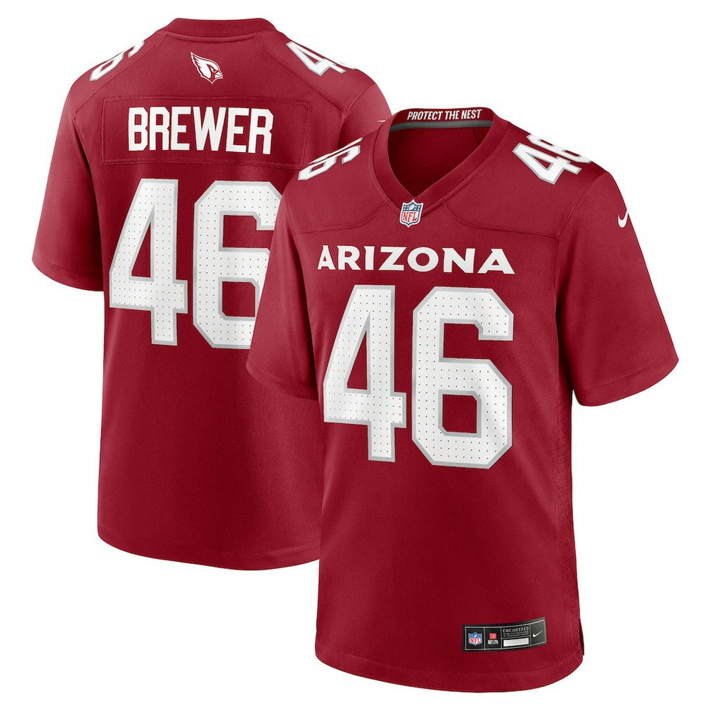Arizona Cardinals Nike Aaron Brewer Team Game Jersey