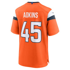 Denver Broncos Nike Nate Adkins Team Game Jersey