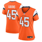 Denver Broncos Nike Nate Adkins Women's Team Game Jersey