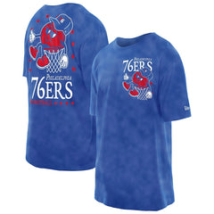 Philadelphia 76ers Old School Sport Enzyme Wash Oversized T-Shirt Discount