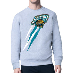 Jacksonville Jaguars Starter Retro Team Logo Color Scratch Pullover Sweatshirt