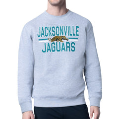 Jacksonville Jaguars Starter Mesh Look Retro Team Logo Pullover Sweatshirt